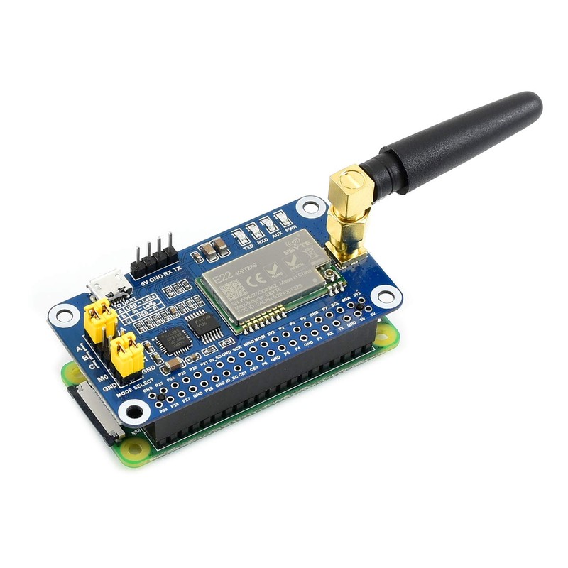 Waveshare SX1262/SX1268 LoRa HAT For Raspberry Pi, UART Interface, Comes