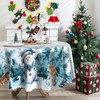 Round Christmas Tablecloth 60 inches - Snowman Christmas Decorations for
