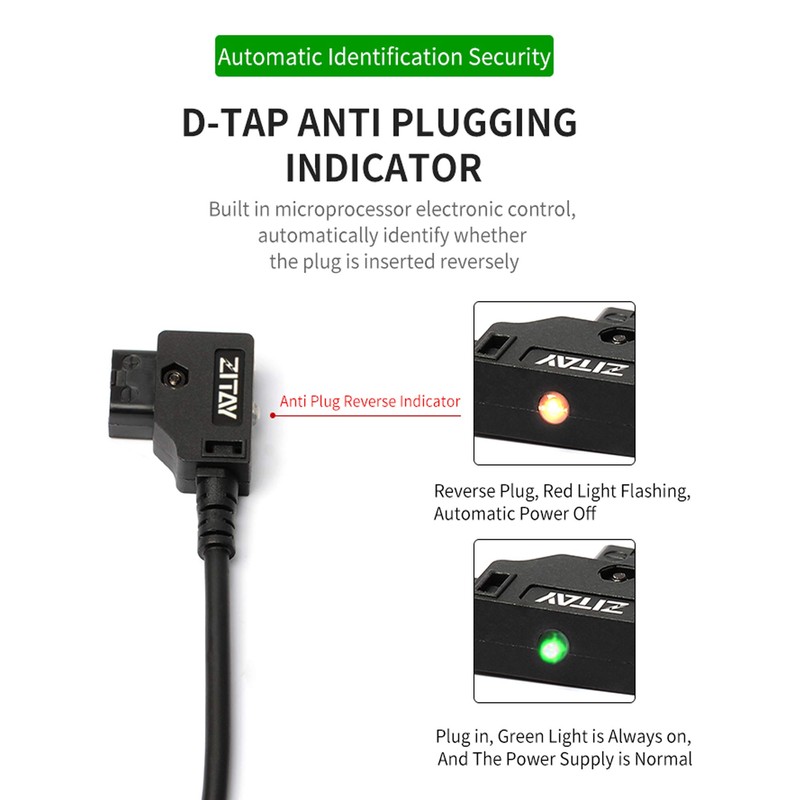 ZITAY D-Tap to BMPCC 4K 6K Power Cable, BMPCC 4K