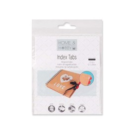 Home and Hobby 3L Index tabs 12 x 25 mm 72 pcs, Acrylic, White, 12 x 25mm