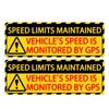 Besttile Speed Limit Warning Stickers，10 x 3.5 Inch, 4 Pcs