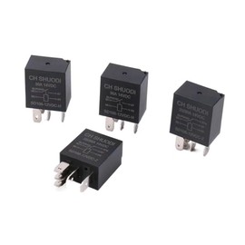 CH SHUODI 5 Pin 12 Volt 30A Micro Relay 4 Pack Small Relay Multi-Purpose Automotive Starter Relay for Car Motor, Auto Replacement Automotive ac Relay Heavy Duty Standard Relay