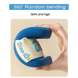 Maeau Bathing Shoes Children's Girls Boys Shower Shoes Non-Slip Summer Bath Slippers Dinosaur Slippers Bathroom/Beach/Pool Soft Flat Slippers Bath Slippers 24-35 EU, 02 Blue