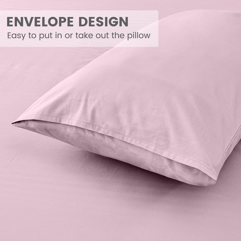 LINENOVA 100% Luxury Cotton King Pillowcases(Set of 2),Super Soft and