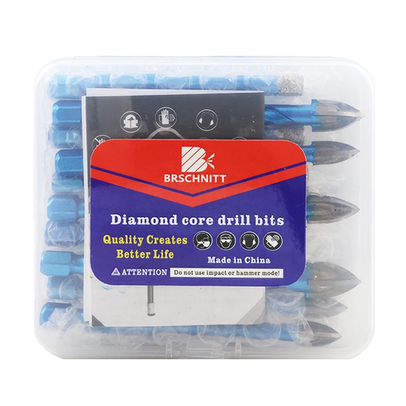 Diamond Drill Bit - BRSCHNITT 10pcs Masonry Drill Bits Set