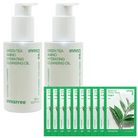 Innisfree (New) Green Tea Amino Moisture Cleansing Oil 2pcs+ / 이니스프리 (신)그린티 아미노 수분 클렌징 오일 2개+