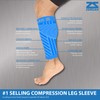 Zensah Compression Leg Sleeves, Aqua, X-Small/Small