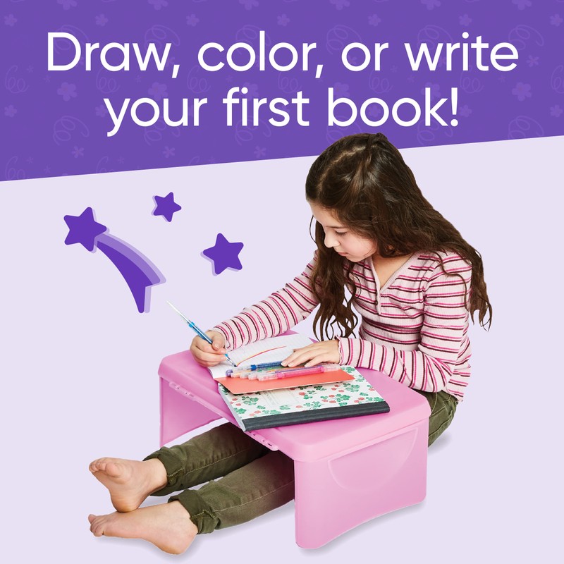 HearthSong Kids’ Portable Folding Lap Desk with Large Storage Activity