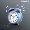 SHARP Twin Bell Alarm Clock, Loud Alarm Great for Heavy
