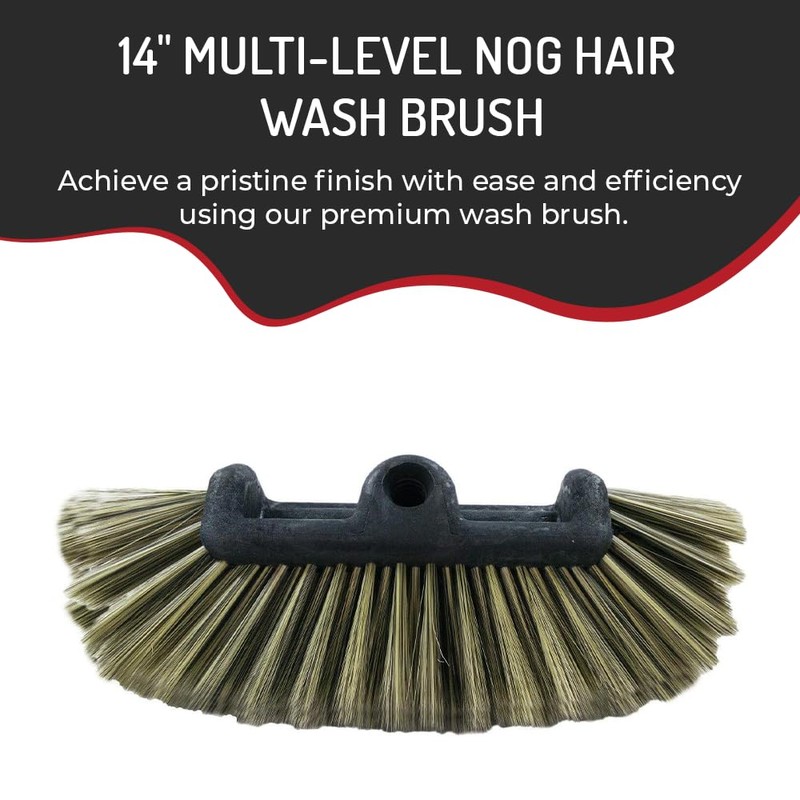 Hi-Tech NogHair Wash Brush – 14" Multi-Level Car Wash Brush