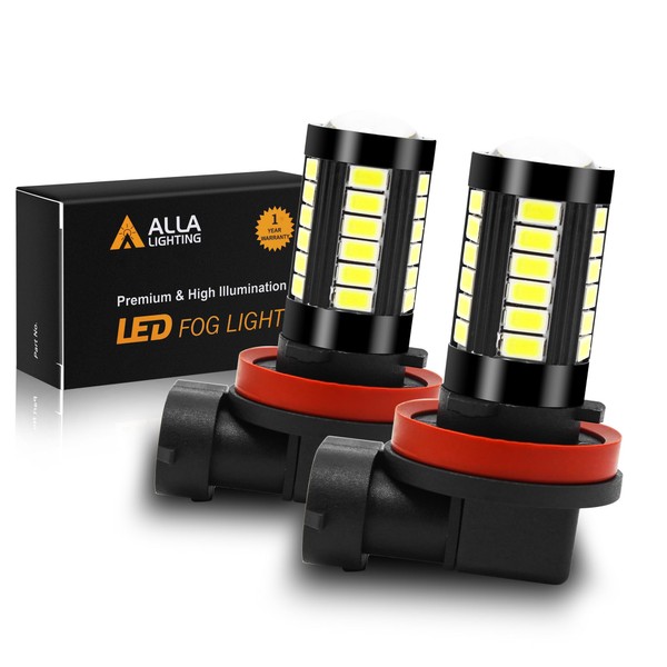 Alla Lighting Super Bright H8 H11 LED Fog Lights Bulbs