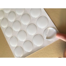 MEYA Set of 100 Clear Crystal Resin Dot Stickers, 1 Inch Circle for Pendants, Crafts, Scrapbooking, 3D Epoxy Dome Stickers (1")