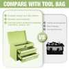 WORKPRO Portable Mini Metal Tool Box Tool Chest With 2