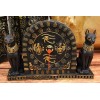Ebros Ancient Egyptian Bastet Table Clock Statue 6.75" Long with