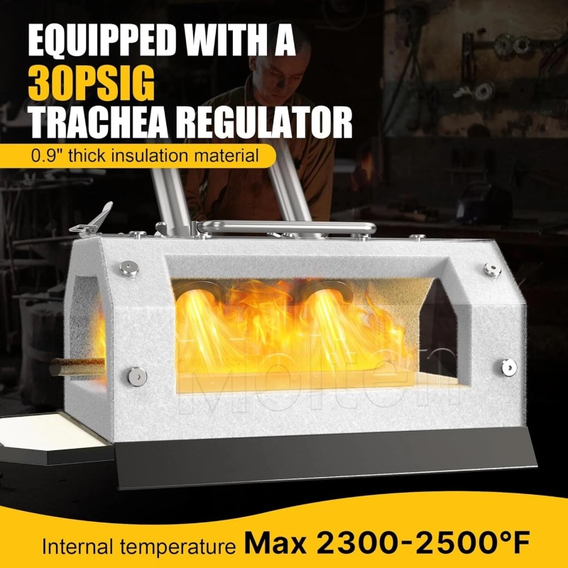 MMasters Double Burner Propane Forge for Home＆Professional, Gas Forge-Efficient Heating