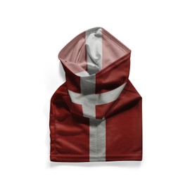 Danish Flag Cross Design – Multifunctional Neck Gaiter, Lightweight and Breathable Face Cover for Outdoor Activities, Travel, and Sports