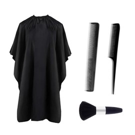 QSZHSL Haircut Hairdressing Capes, Hairdressing Salon Hair Cutting Cape, Hairdressing Cape with Neck Dust Brush, Hairdressing Comb, Hairdressing Beauty Scarf, Salon Accessories for Men and Women, 4