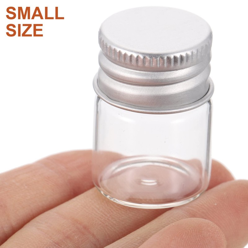 Small Mason Jars 12pcs Mini Glass Bottle Clear Sealed Jars