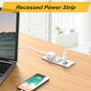 Recessed Outlet Desk Outlets with USB Ports Recessed Power Strip