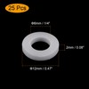 sourcing map PTFE Flat Washers 12mm OD 6mm ID 2mm