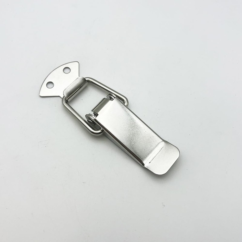 Latch, Stainless Steel Spring Loaded Toggle Latch, Silver Catch Hasp