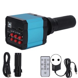 FHD Microscope Camera 48MP HD Multimedia Interface USB Microscope Camera with Aluminum Shell for Factory and Lab AC 100‑240VEU Plug