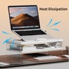 AFOOYO 2-Tier Laptop Stand Adjustable Riser Holder,Ventilated Cooling Ergonomic Computer