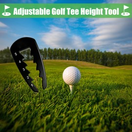 nnOuOnn 2Pcs Golf Tee Height Tool, Adjustable Precision Tees Height Setter, Golf Training Aid for Consistent Swings Accessories, Portable Design for Women Men Golfers