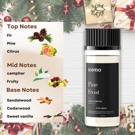 Scentia Pine Frost Essential Oil – 50ml Christmas Diffuser Oil | Crisp Winter Blend with Fir, Pine, Citrus & Vanilla | Holiday Aromatherapy for Gifting, Candles & DIY Soaps