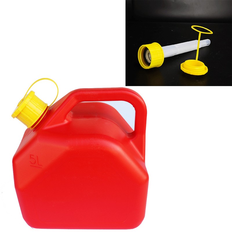 Gas Can 5L 1.3 Gallon ABS Leakage Free Red Portable