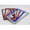 Creathome 3D Waffle Pattern Matt Black License Plate Frame from