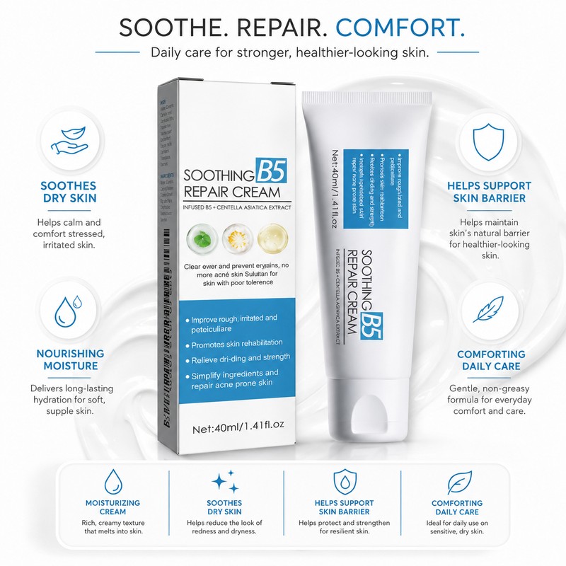 B5 Moisturizing Barrier Cream for Face – Soothing Hydration Care