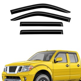 Extra Durable Window Deflectors Tape-On Window Visors Rain Guards Fit for Nissan Frontier 2005-2021 Crew Cab, Sun Visors, Wind Vent for Shades, Exterior Car Accessories - 4pcs. AG0733