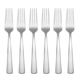 Oneida Aptitude Everyday Flatware Dinner Forks, Set of 6, 18/0 Stainless Steel, Silverware Set