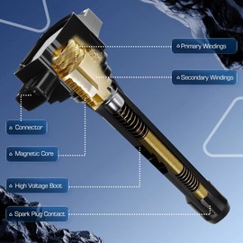 Set of 4 Ignition Coil Pack 2007 2008 2009 2010 2011 2012 Compatible with Nissan Altima Versa Sentra Cube Rogue Frontier 2013 2014 2015 for Infiniti M56 FX50 QX60 QX70 2.5L 2.0L 1.8L Replace# UF549