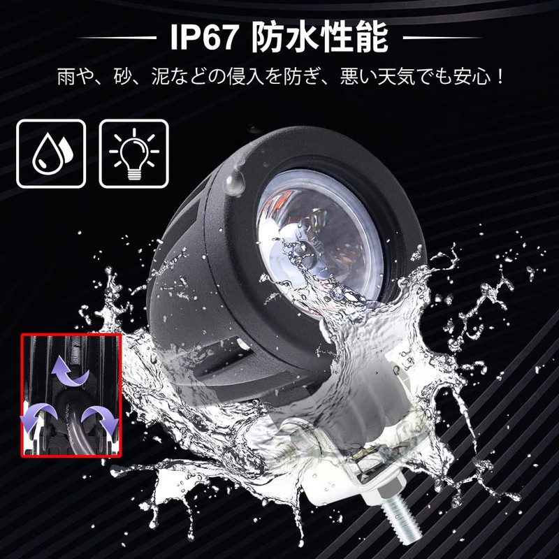 X-STYLE 10W Bike Fog Light Blue LED Headlight Auxiliary Light