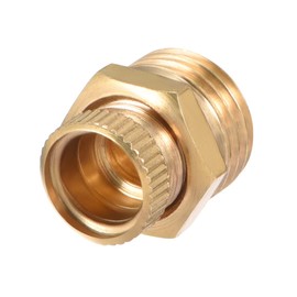 sourcing map 1/4BSP Male Thread Dia Air Compressor Part Brass Tone Security Water Drain Valve