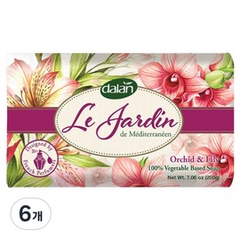 Dalan Le Jardin Orchid Lily Soap, 200g, 6 pieces / 달란 르 쟈르뎅 오키드 릴리 솝, 200g, 6개