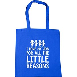 Hippowarehouse I love my job for all the little reasons - Teacher Tote Shopping Gym Beach Bag 42cm x38cm, 10 litres