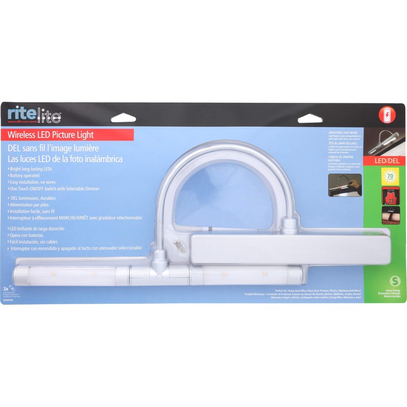 Westek LPL601XL LED Picture Light 13-inch, Silver