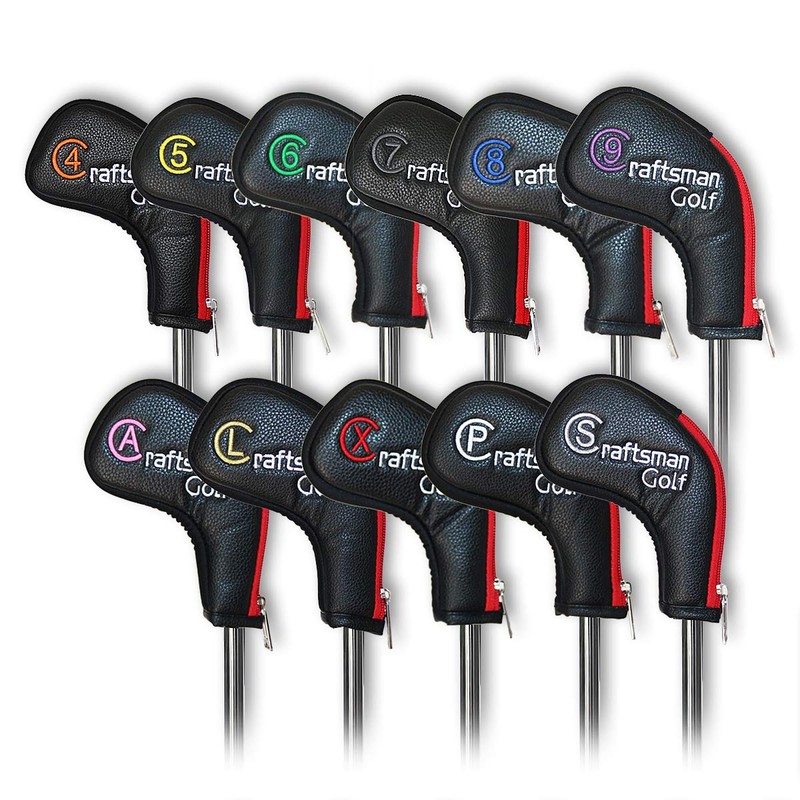 CRAFTSMAN Golf Iron Cover Wedge Cover Zipper Closure Long Neck