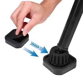 Yupeak Furniture Wheel Caster Cups/Floor Protectors, Silicone Non-Slip Caster Cups is Deal for Furniture Small Wheels/Furniture Leg and Prevents Scratches 1.75x1.75(4PACK(Black)