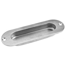 F Season 2x Shell Handle Inlet Shell Sliding Door Handle Real Stainless Steel with Screw 120 x 40 mm