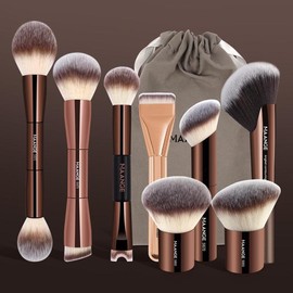 MAANGE Professional Makeup Brushes with Makeup Holder Set, 8/10pcs Multifunctional Makeup Brushes, Makeup Tools Gift, Makeup Products, Victoria Beckham Makeup Product, Eyeshadow Brushes, Eyeshadow Brush, Makeup Brushes Set, Cosmetics:_8pcs_8 pcs + storage bag