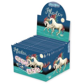Lutz Mauder Children's Plaster Display Set with 20 Unicorn Plaster Letters with 10 Plasters in 2 Sizes (200 Individual Plasters), Nursery, Nursery, Doctor, Hort, Educator, Birthday, Guest Gift