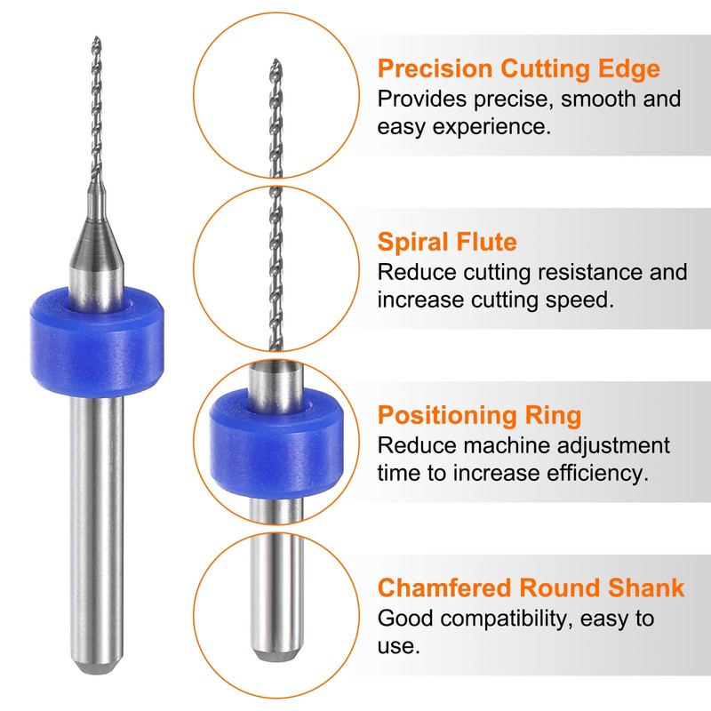 sourcing map 2 Set (20pcs) PCB Drill Bit Set 1/8"