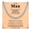 PINKDODO Gifts for Men Cuban Link Chain Necklace Anniversary Mens