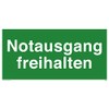 Fluchtweg Emergency Exit Sign Sticker "Notausgang freihalten" ISO 7010 |