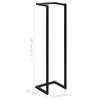 vidaXL Iron Towel Rack - 9.8"x7.9"x37.4" - Wall-Mounted, Sleek Black