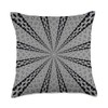 Star Effect Geometric Symmetrical Pattern Black Cut Out Throw Pillow